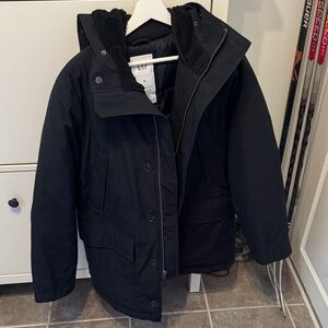 GAP Men's Dark Parka Jacket with Hood